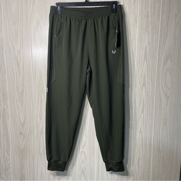 2X New Northyard Ladies Atletic Casual Jogger Exercise Pants w/pockets-Army Grn - Picture 9 of 15
